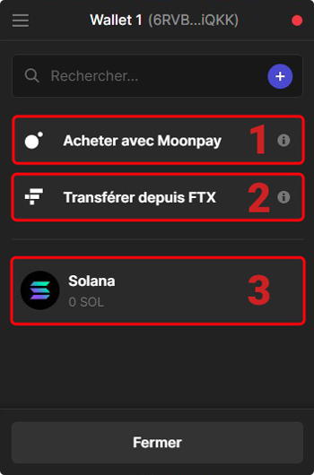crediter compte phantom